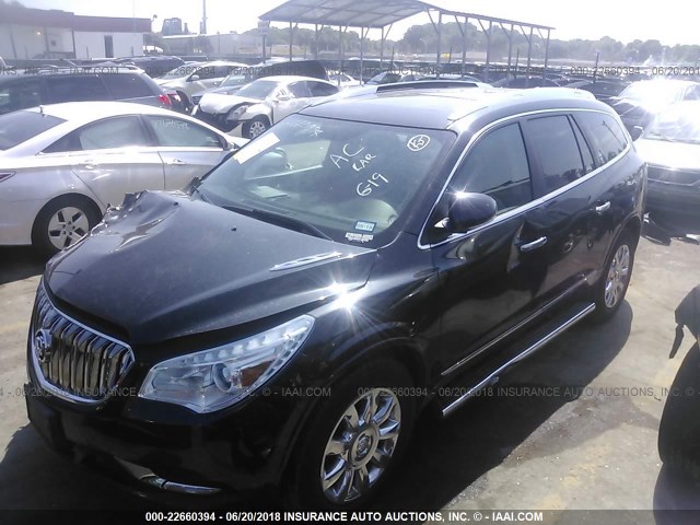 5GAKVDKD2DJ247717 - 2013 BUICK ENCLAVE BLACK photo 2