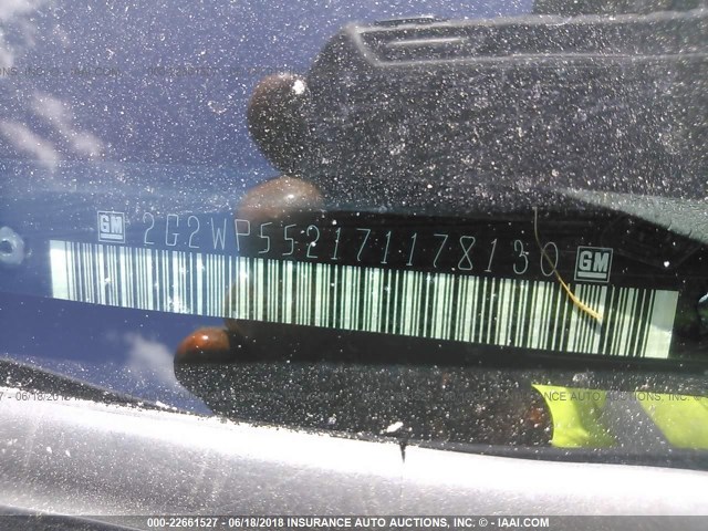 2G2WP552171178130 - 2007 PONTIAC GRAND PRIX ნაცრისფერი ფოტო 9