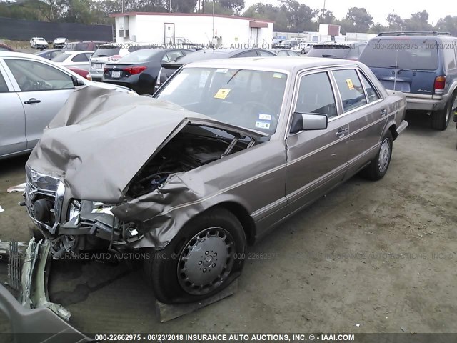 WDBCA35DXHA301094 - 1987 MERCEDES-BENZ 420 SEL BROWN photo 2