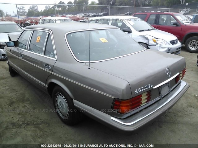 WDBCA35DXHA301094 - 1987 MERCEDES-BENZ 420 SEL BROWN photo 3