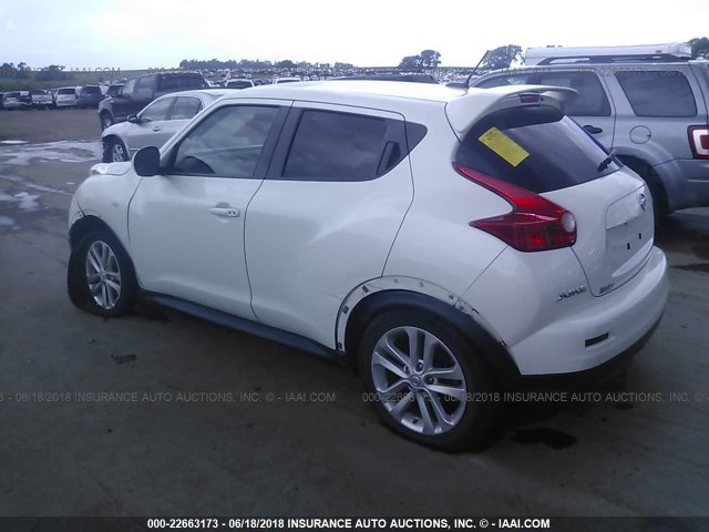 JN8AF5MV3ET360749 - 2014 NISSAN JUKE S/SV/SL/NISMO WHITE photo 3