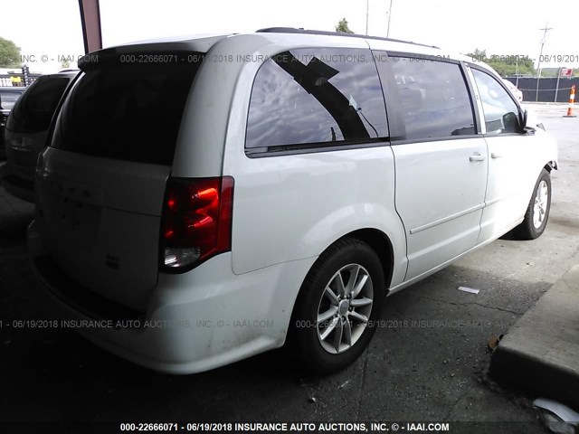 2C4RDGCG9ER267714 - 2014 DODGE GRAND CARAVAN SXT WHITE photo 4