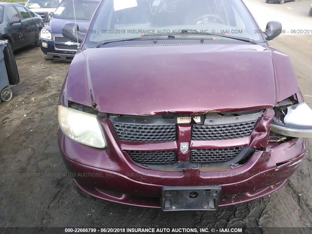 1D4GP25313B193571 - 2003 DODGE CARAVAN SE MAROON photo 6