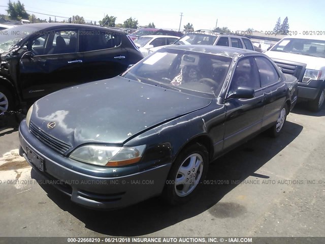 JT8GK13TXR0017565 - 1994 LEXUS ES 300 GREEN photo 2