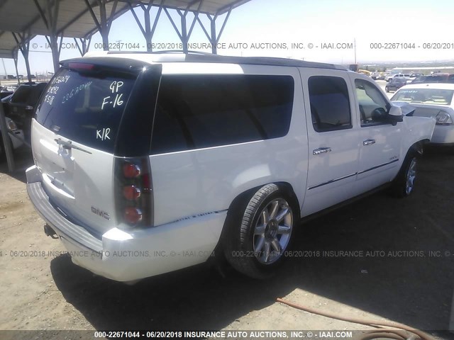 1GKFK06269R189120 - 2009 GMC YUKON XL DENALI WHITE photo 4