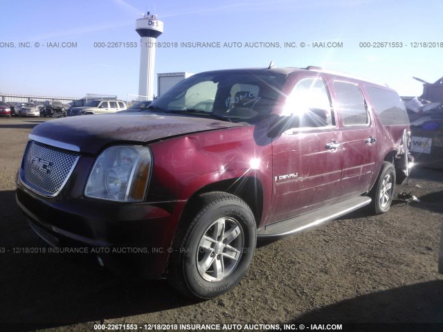 1GKFK66857J268524 - 2007 GMC YUKON XL DENALI RED photo 2