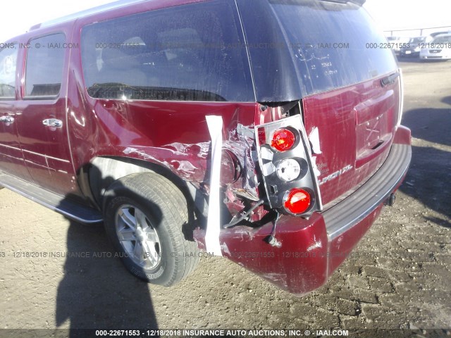 1GKFK66857J268524 - 2007 GMC YUKON XL DENALI RED photo 6