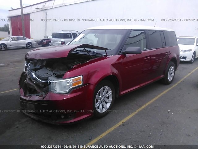 2FMDK51C99BA36651 - 2009 FORD FLEX SE RED photo 2