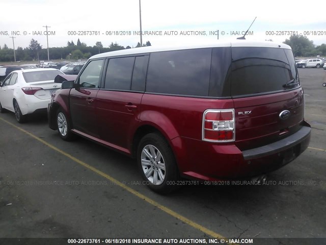 2FMDK51C99BA36651 - 2009 FORD FLEX SE RED photo 3