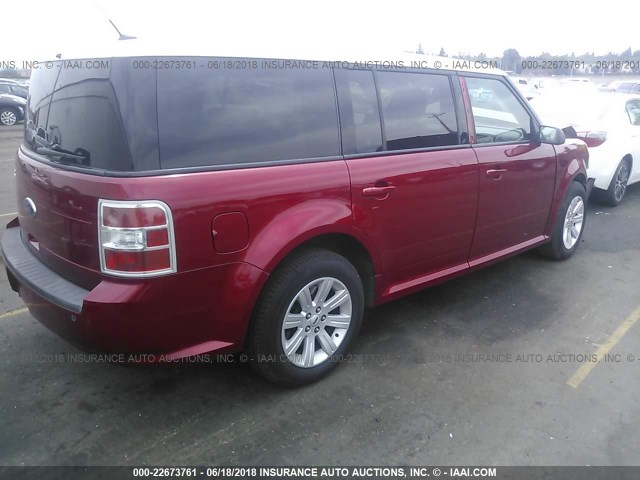 2FMDK51C99BA36651 - 2009 FORD FLEX SE RED photo 4