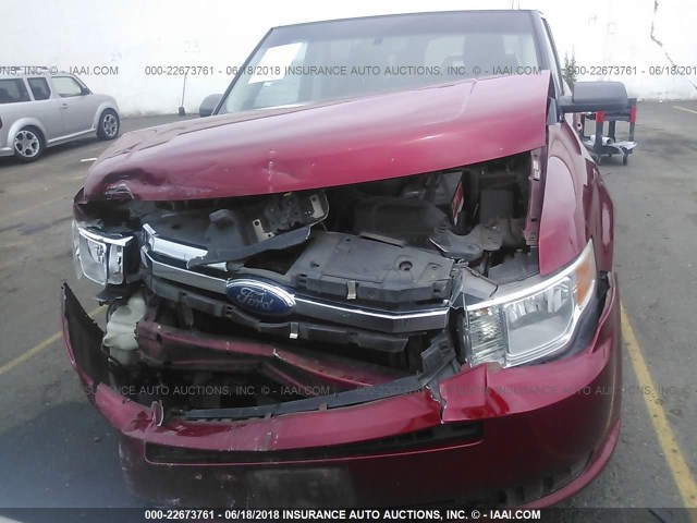 2FMDK51C99BA36651 - 2009 FORD FLEX SE RED photo 6