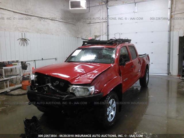 3TMMU4FN1FM075053 - 2015 TOYOTA TACOMA DOUBLE CAB LONG BED RED photo 6