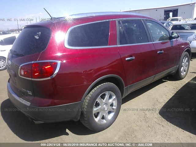 5GAER23708J140766 - 2008 BUICK ENCLAVE CXL RED photo 4