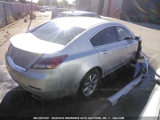 19UUA8F53DA000026 - 2013 ACURA TL TECH SILVER photo 4