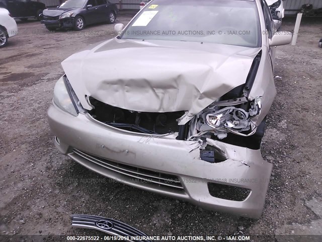 4T1BE30K85U547705 - 2005 TOYOTA CAMRY LE/XLE/SE BEIGE photo 6