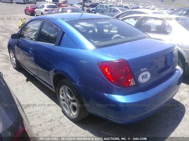 1G8AC12F14Z219046 - 2004 SATURN ION LEVEL 3 BLUE photo 3