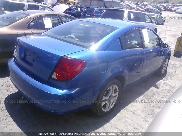 1G8AC12F14Z219046 - 2004 SATURN ION LEVEL 3 BLUE photo 4