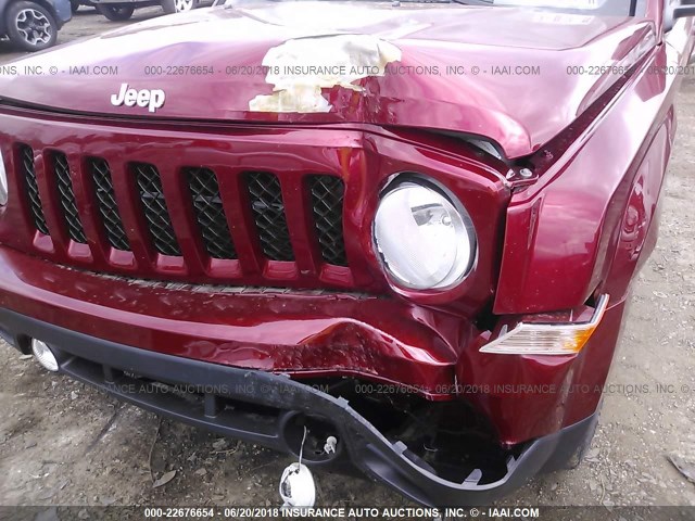 1C4NJRFB7ED885345 - 2014 JEEP PATRIOT LATITUDE RED photo 6