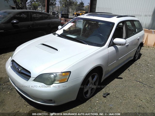 4S3BP676454317166 - 2005 SUBARU LEGACY GT LIMITED WHITE photo 2