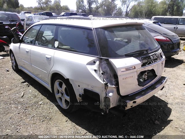 4S3BP676454317166 - 2005 SUBARU LEGACY GT LIMITED WHITE photo 3