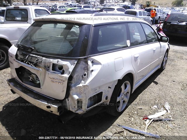 4S3BP676454317166 - 2005 SUBARU LEGACY GT LIMITED WHITE photo 4