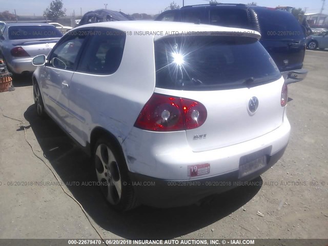 WVWFV71K47W013135 - 2007 VOLKSWAGEN NEW GTI FAHRENHEIT WHITE photo 3