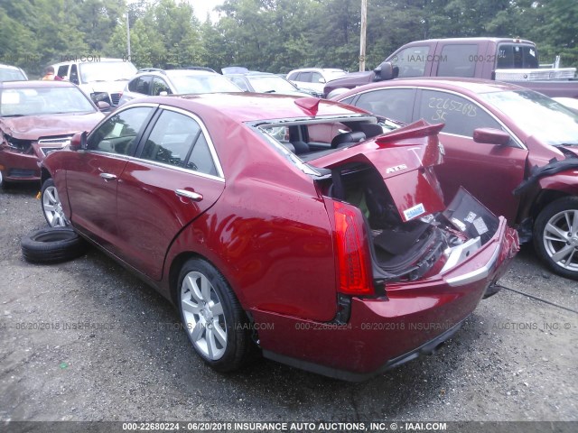 1G6AA5RA6G0117606 - 2016 CADILLAC ATS RED photo 3