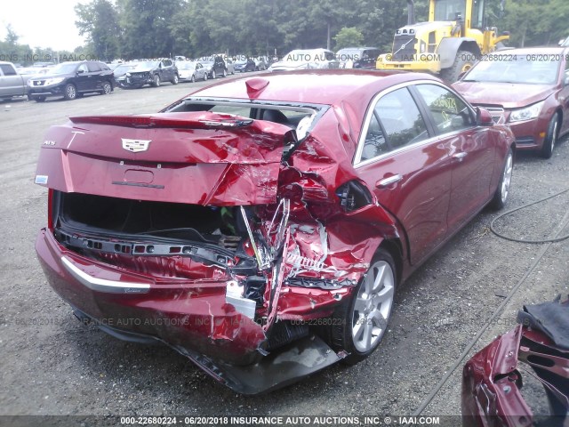 1G6AA5RA6G0117606 - 2016 CADILLAC ATS RED photo 4