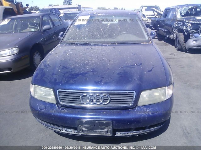 WAUED28D3WA235361 - 1998 AUDI A4 2.8 QUATTRO BLUE photo 6