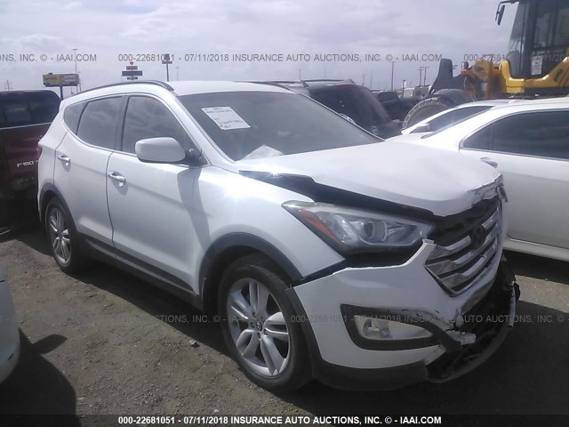 5XYZU3LA4DG083336 - 2013 HYUNDAI SANTA FE SPORT  WHITE photo 1