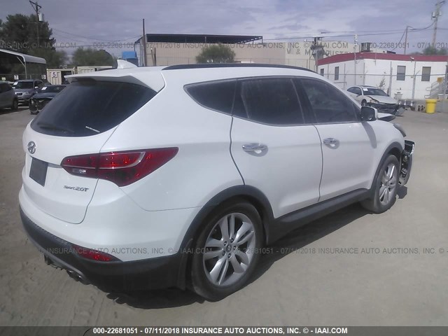 5XYZU3LA4DG083336 - 2013 HYUNDAI SANTA FE SPORT  WHITE photo 4