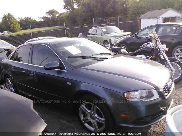 WAUDF78E88A045876 - 2008 AUDI A4 2.0T QUATTRO GRAY photo 1