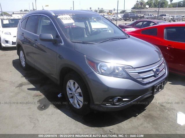 2HKRM3H70EH537444 - 2014 HONDA CR-V EXL GRAY photo 1