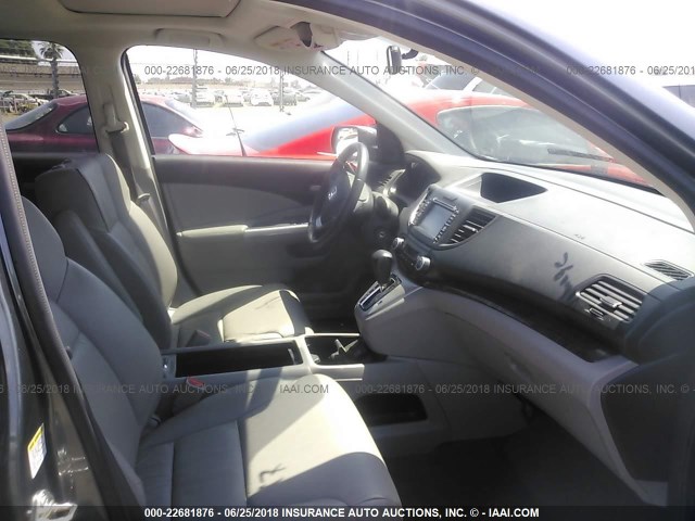 2HKRM3H70EH537444 - 2014 HONDA CR-V EXL GRAY photo 5