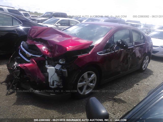 1G1RB6E43DU124092 - 2013 CHEVROLET VOLT RED photo 2