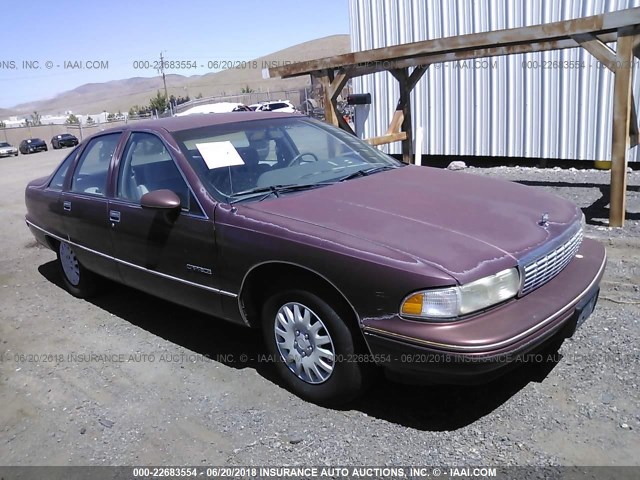 1G1BL53E9MR115954 - 1991 CHEVROLET CAPRICE MAROON photo 1