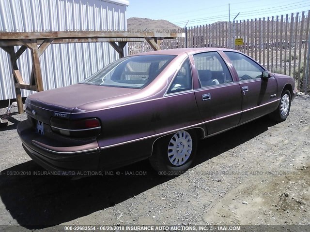 1G1BL53E9MR115954 - 1991 CHEVROLET CAPRICE MAROON photo 4