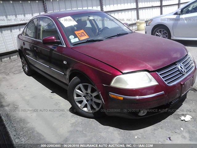 WVWPD63B72P222760 - 2002 VOLKSWAGEN PASSAT GLS MAROON photo 1