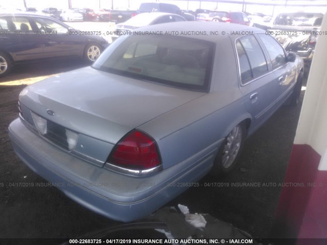 2FAFP74W94X171209 - 2004 FORD CROWN VICTORIA LX Light Blue photo 4