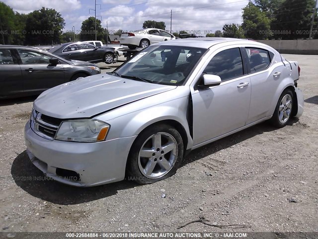 1B3BD2FG4BN534560 - 2011 DODGE AVENGER LUX SILVER photo 2