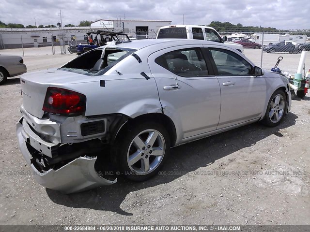 1B3BD2FG4BN534560 - 2011 DODGE AVENGER LUX SILVER photo 4