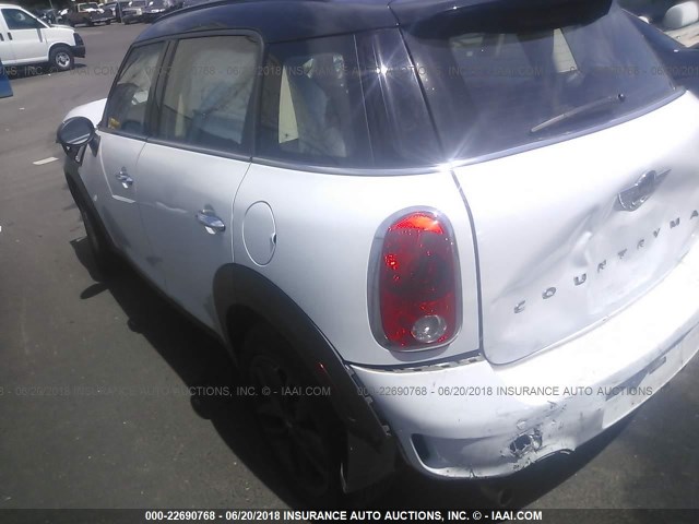 WMWZC3C57DWP24050 - 2013 MINI COOPER S COUNTRYMAN WHITE photo 3