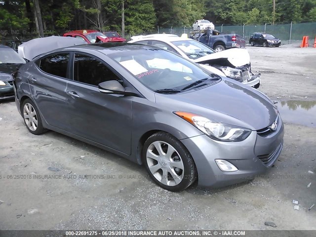 5NPDH4AE6DH206525 - 2013 HYUNDAI ELANTRA GLS/LIMITED GRAY photo 1