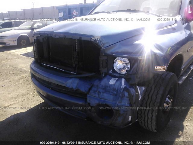 3D7KS28D55G803501 - 2005 DODGE RAM 2500 ST/SLT BLUE photo 6