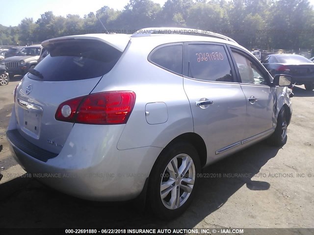 JN8AS5MV3DW628997 - 2013 NISSAN ROGUE S/SV SILVER photo 4