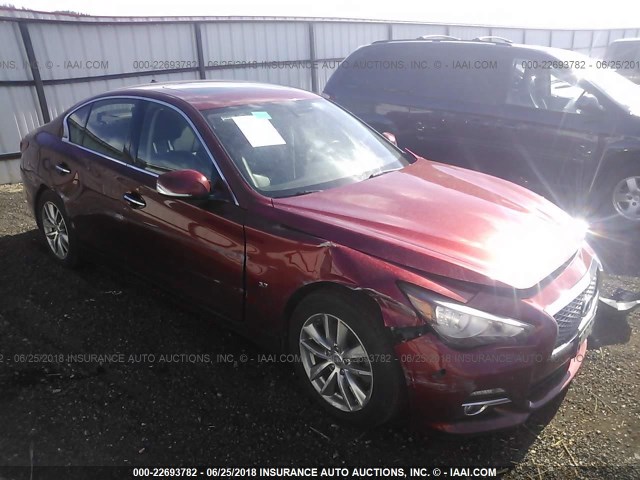 JN1BV7AP0EM683965 - 2014 INFINITI Q50 PREMIUM/SPORT RED photo 1