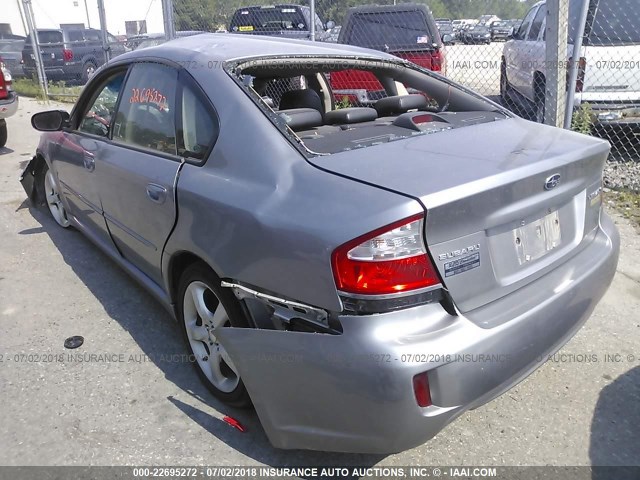 4S3BL626187216186 - 2008 SUBARU LEGACY 2.5I LIMITED GRAY photo 3