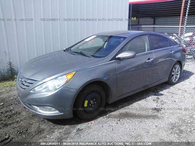 5NPEC4ABXCH416181 - 2012 HYUNDAI SONATA SE/LIMITED GRAY photo 2