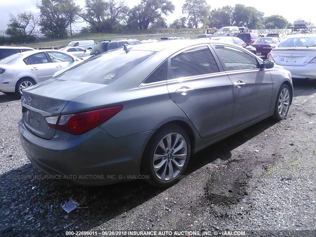 5NPEC4ABXCH416181 - 2012 HYUNDAI SONATA SE/LIMITED GRAY photo 4