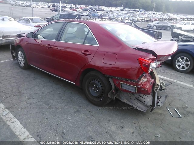 4T1BF1FK3EU799578 - 2014 TOYOTA CAMRY L/SE/LE/XLE 红色 照片 3